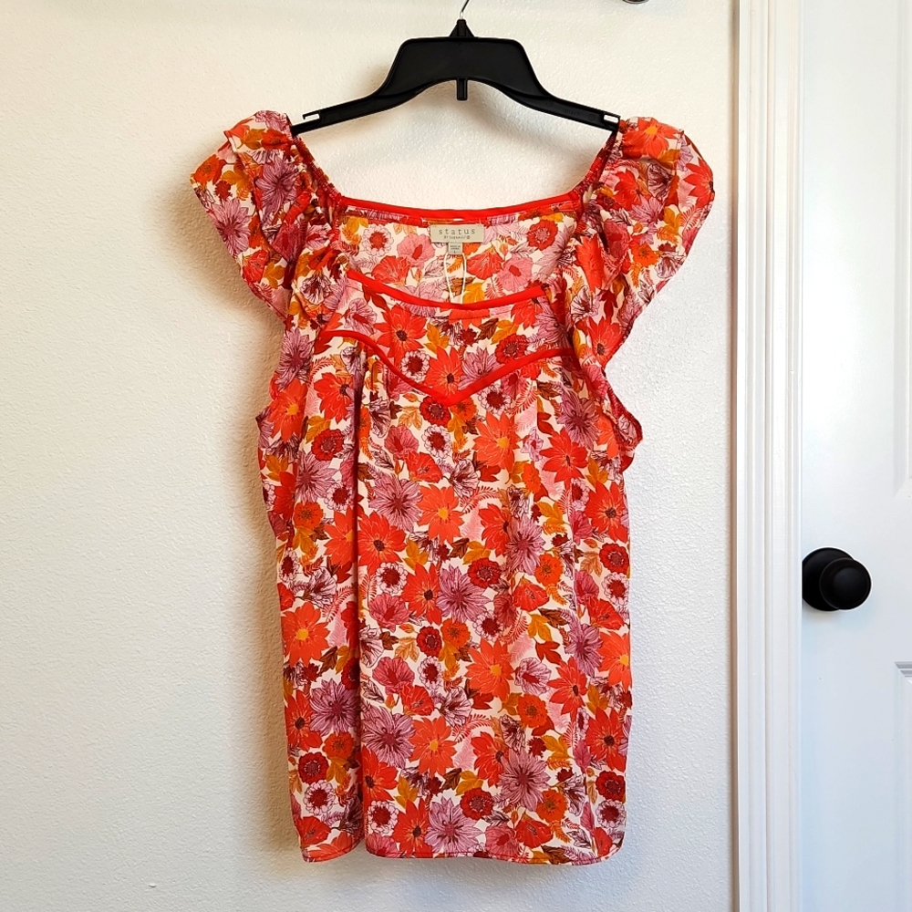 Fall colored floral top